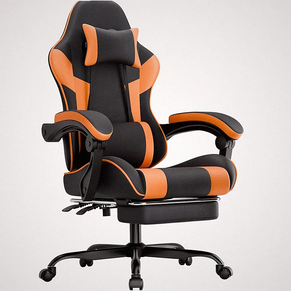 Gaming Stuhl Ergonomischer Gaming Sessel Lendenstütze, Atmungsaktiver Bürostuhl