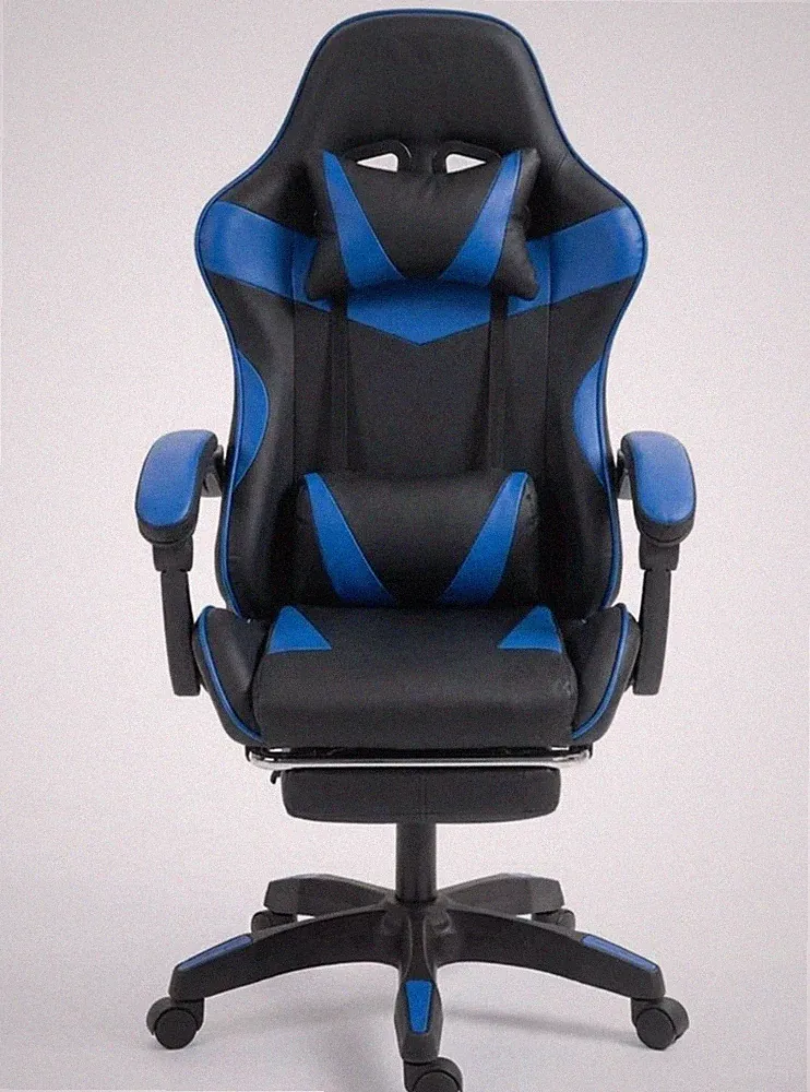 Gaming Stuhl Massage Computerstuhl mit Fußstütze und Lendenwirbeldreh PC Stühle