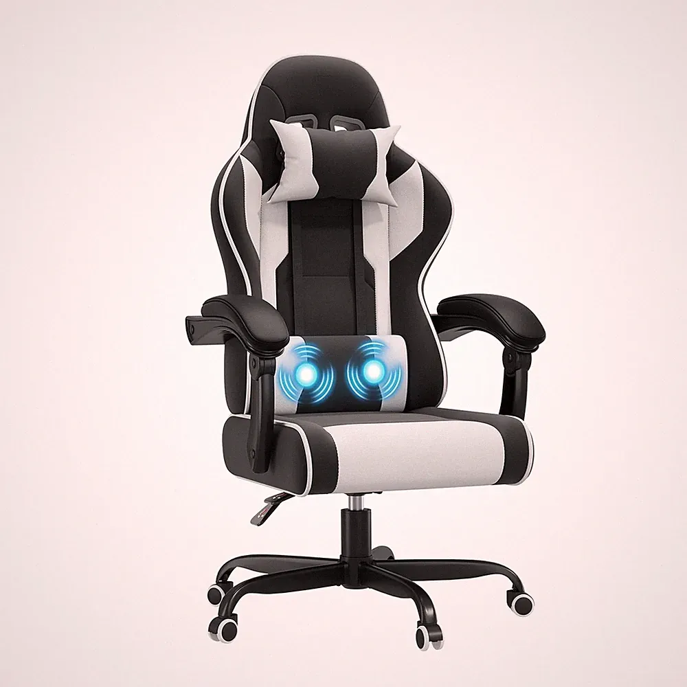 Gaming Stuhl mit Massagefunktion, Bürostuhl Ergonomisch 150kg, Gamer Stuhl mi...