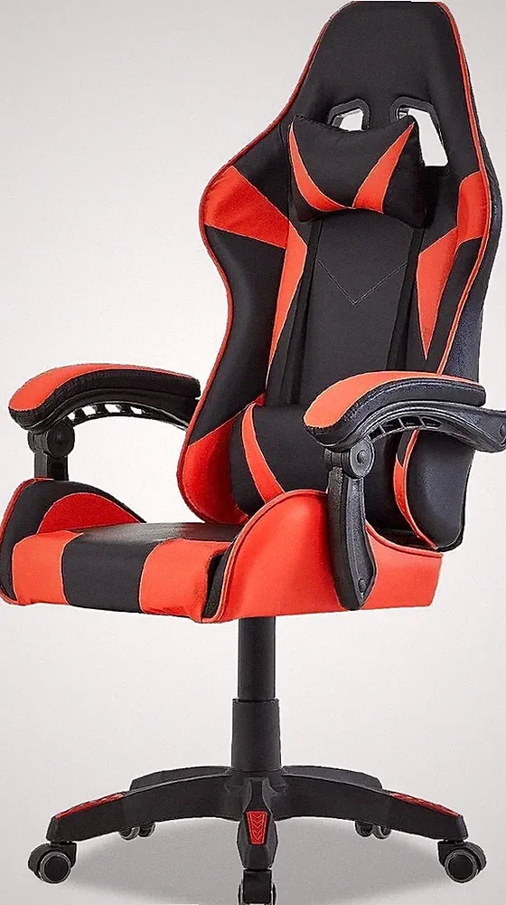 Gaming Stuhl Rot Ergonomisch Bürostuhl mit Fußstütze Drehstuhl