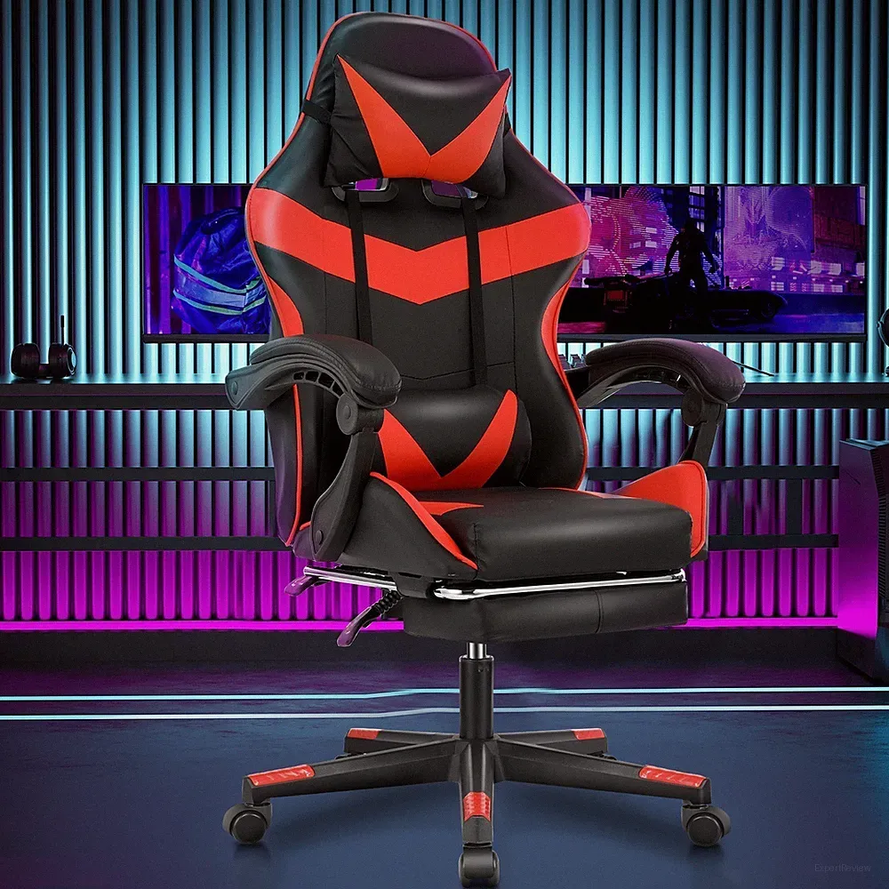 Gaming-Stuhl Rückenlehne Bürostuhl Ergonomischer Gaming-Stuhl mit Fußstütze