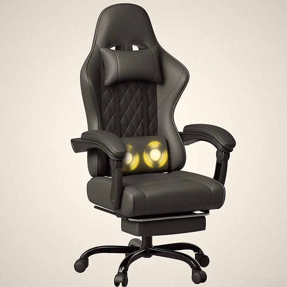 Schwarzer Ergonomischer Bürostuhl