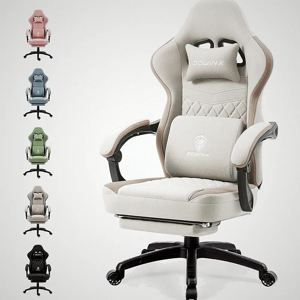 Gaming Stuhl Stoff, Massage, Ergonomisch, Fußstütze, PC Stuhl, Bürostuhl, 150kg