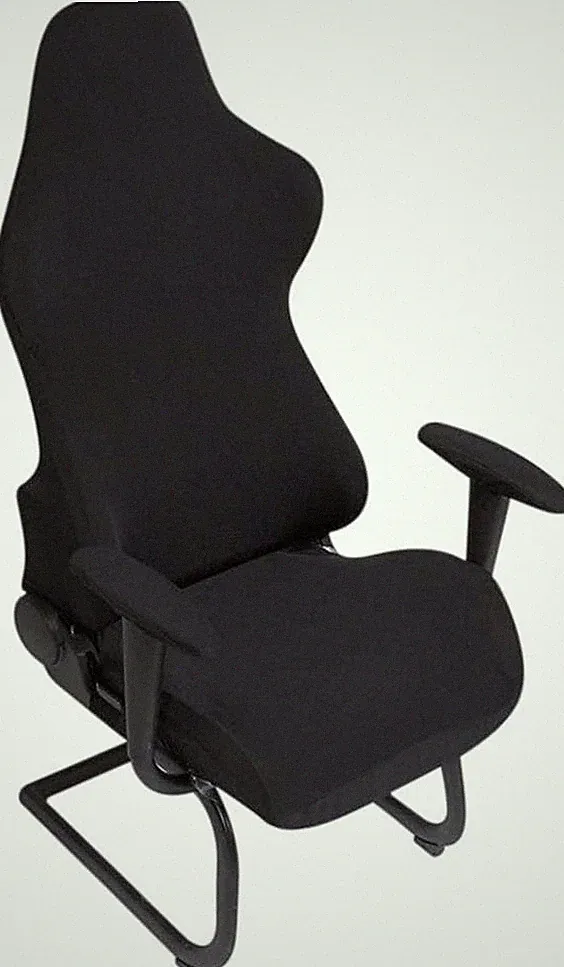 Gaming-Stuhlhussen Ergonomisch Dehnbar Schwarz für Büro Computerstuhl Rennstil