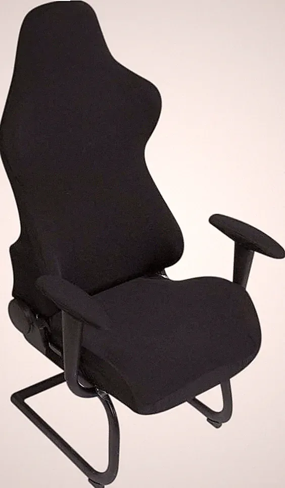 Gaming-Stuhlhussen Ergonomisch Dehnbar Schwarz für Büro- und Computerstuhl