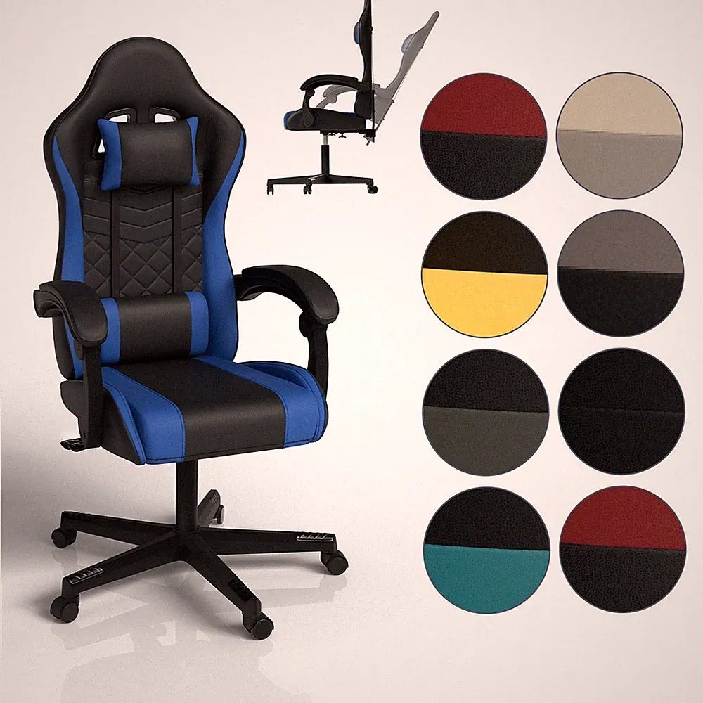 Gamingstuhl gaming Stuhl Chair höhenverstellbar Kunstleder ergonomisch Juskys®
