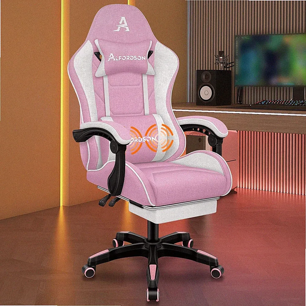 GamingStuhl Massage Bürostuhl, ergonomischer Rennstuhl, Verstellbarer Schreib...