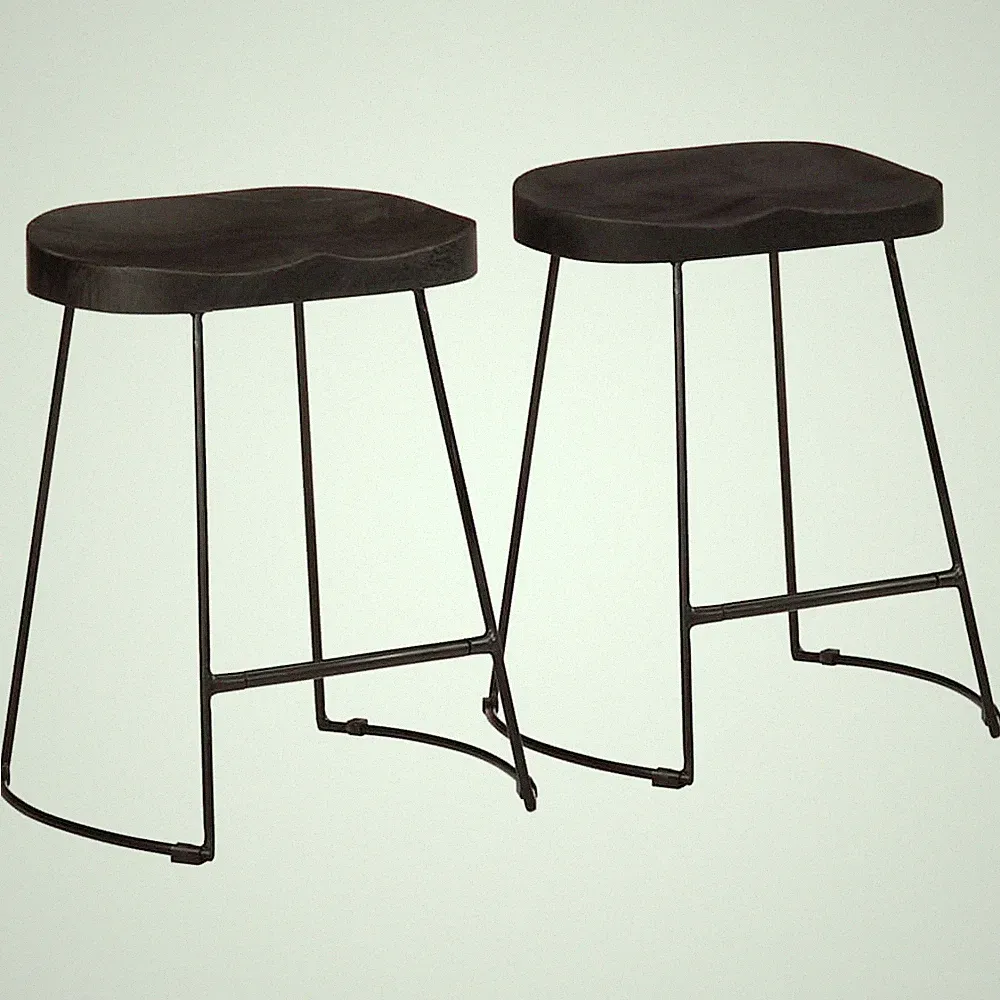 Gavin Barhocker Küchenhocker Barstuhl Stuhl 2 Stk. Massivholz Mango vidaXL
