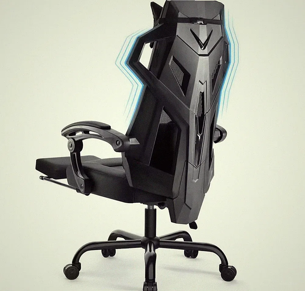 GTPLAYER Ergonomischer Gaming Stuhl Relax Drehstuhl Bürostuhl Kopfstütze Fußstütze