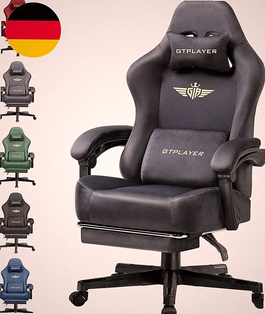 GTPLAYER Gaming Stuhl, Atmungsaktiver Bürostuhl, Bürostuhl Ergonomisch, Hochwert