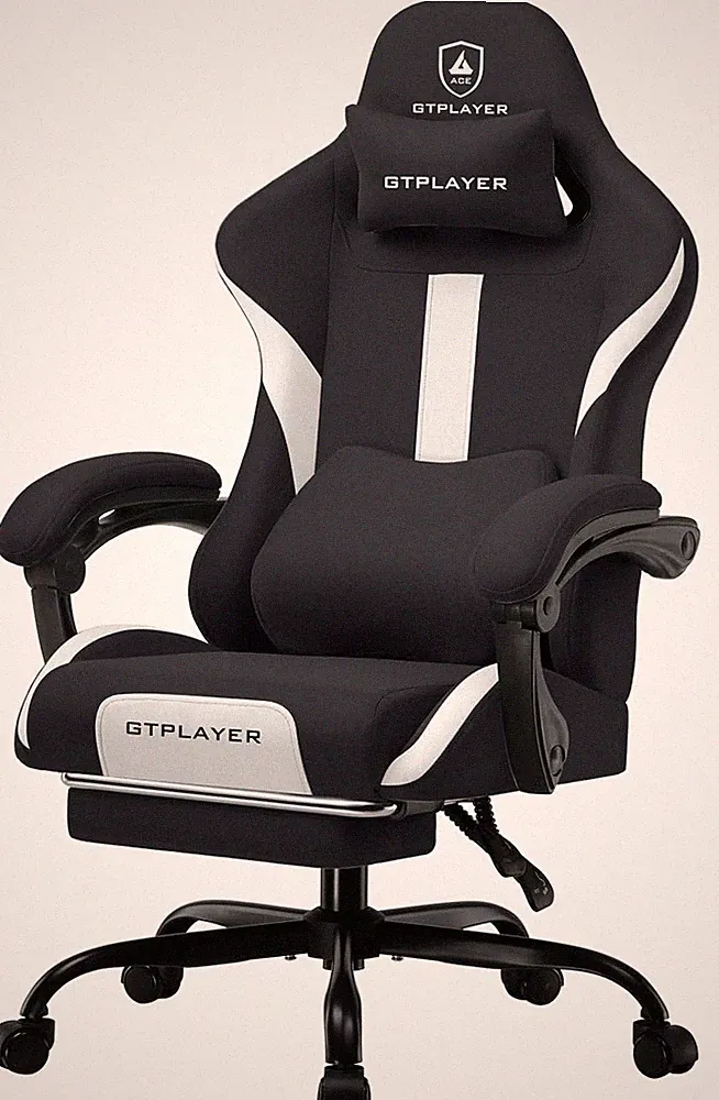 GTPLAYER Gaming Stuhl Bürostuhl Ergonomisch Gaming Sessel Mit Kopfstütze Und Clo