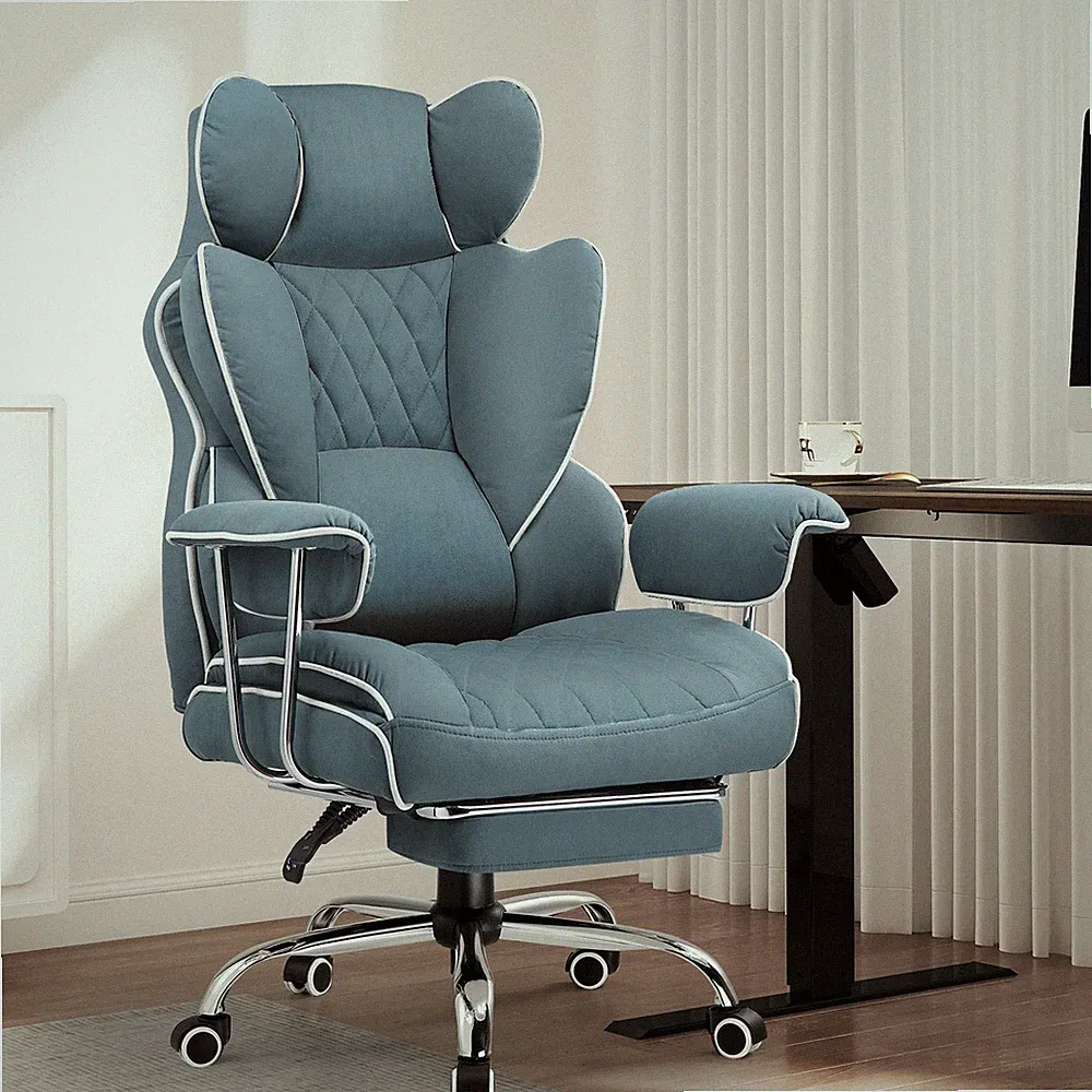 GTPLAYER Gaming Stuhl Bürostuhl ergonomisch mit Fußstütze Kopfstütze