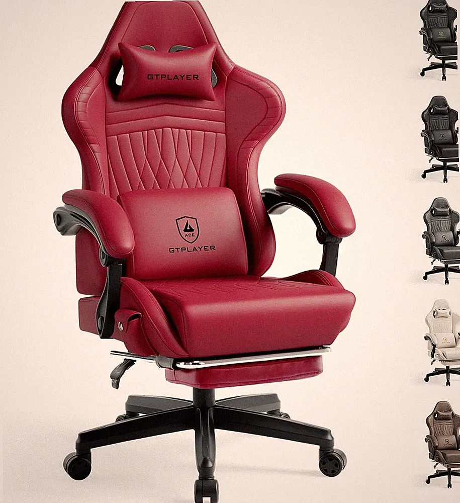 GTPLAYER Gaming Stuhl, Ergonomischer Gaming Sessel Schreibtischstuhl PC Gamer Ra