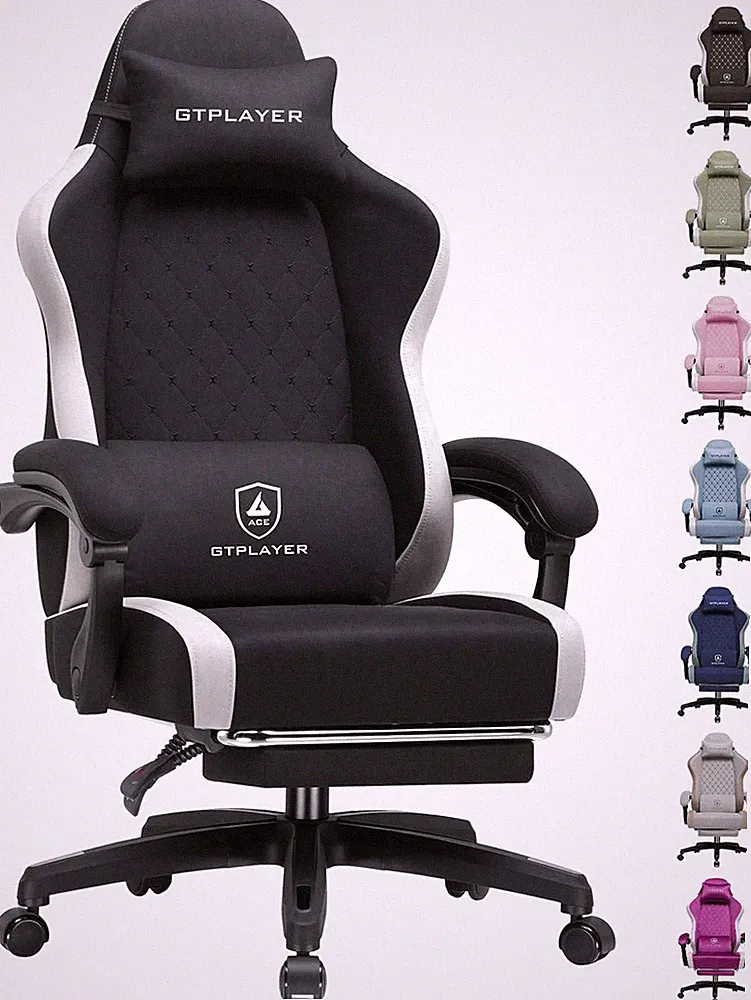 GTPLAYER Gaming Stuhl Ergonomischer, PC Stuhl Atmungsaktiver Stoff, Groß Und Hoc