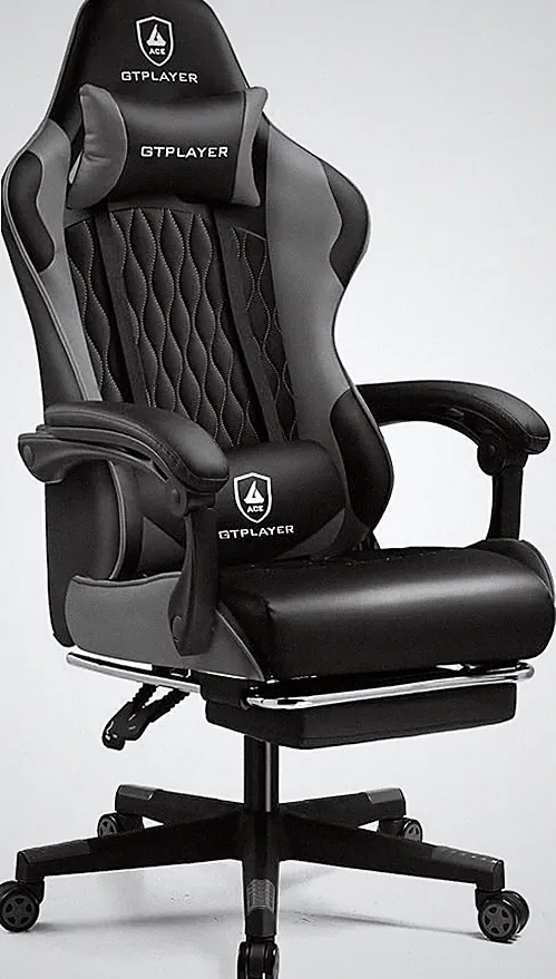 GTPLAYER Gaming Stuhl, Gamer Stuhl, Ergonomischer Bürostuhl mit mit Fußstütze