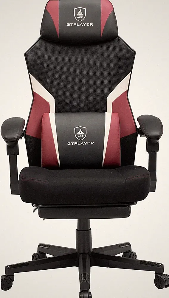 GTPLAYER Gaming Stuhl Mit Fußstütze, Ergonomischer Bürostuhl Mit Netzrückenlehne
