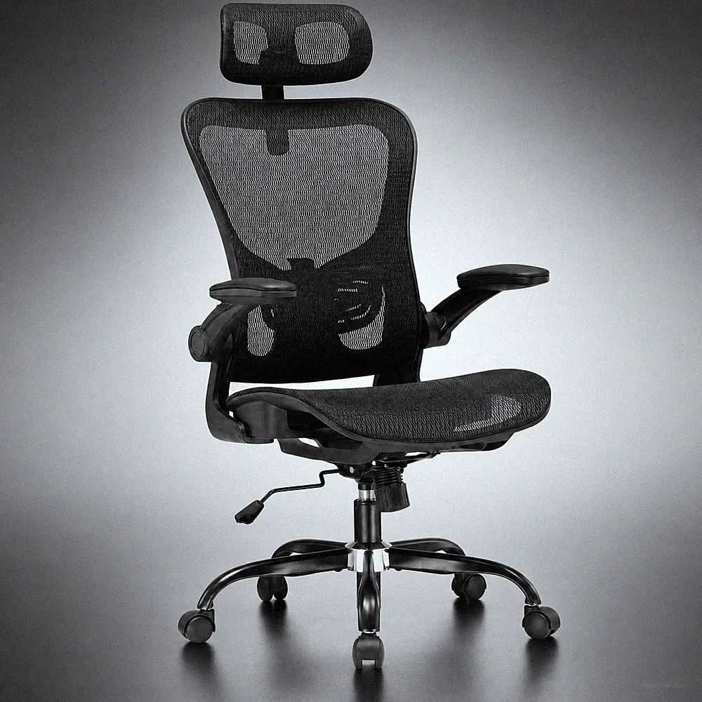 GTPLAYER GTPLAYER Bürostuhl 150kg Mesh Ergonomisch Schwarz Wippfunktion NEU OVP