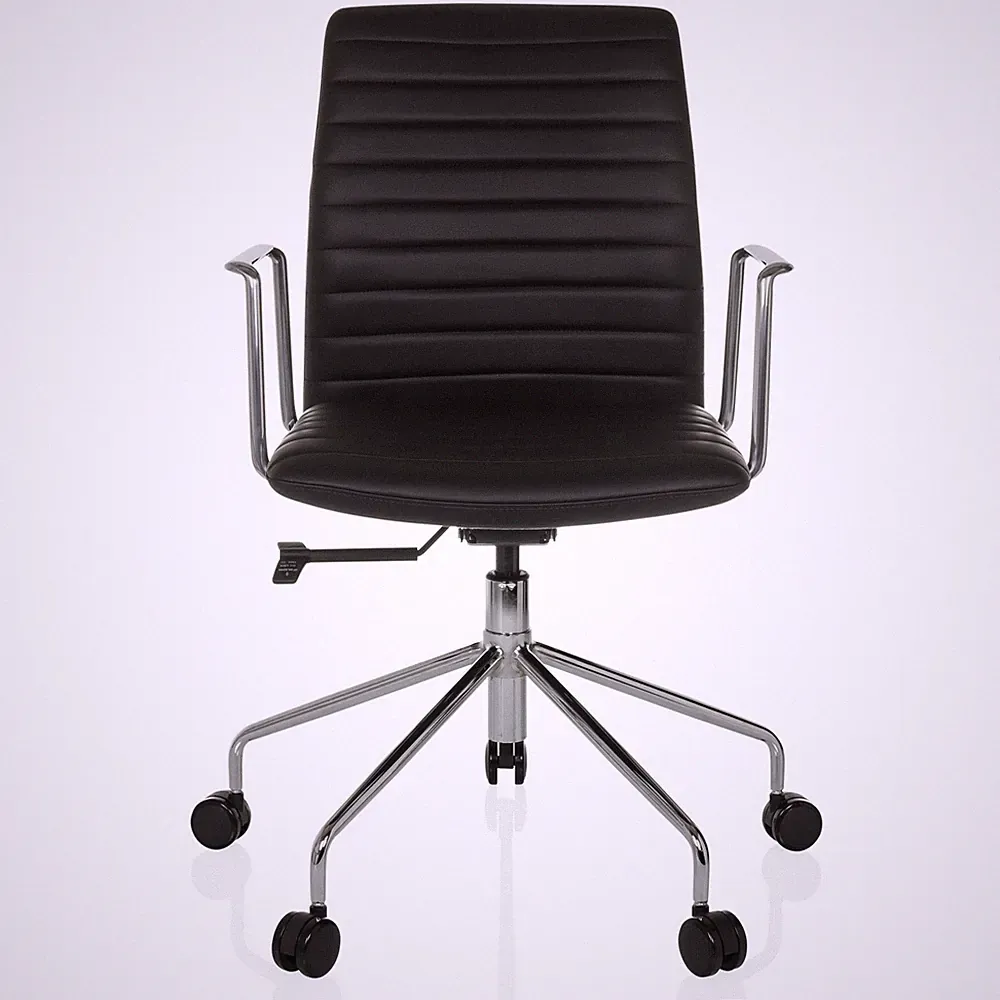 hjh OFFICE Bürostuhl Chefsessel Drehstuhl VEMONA 30 Kunstleder Stuhl Schwarz