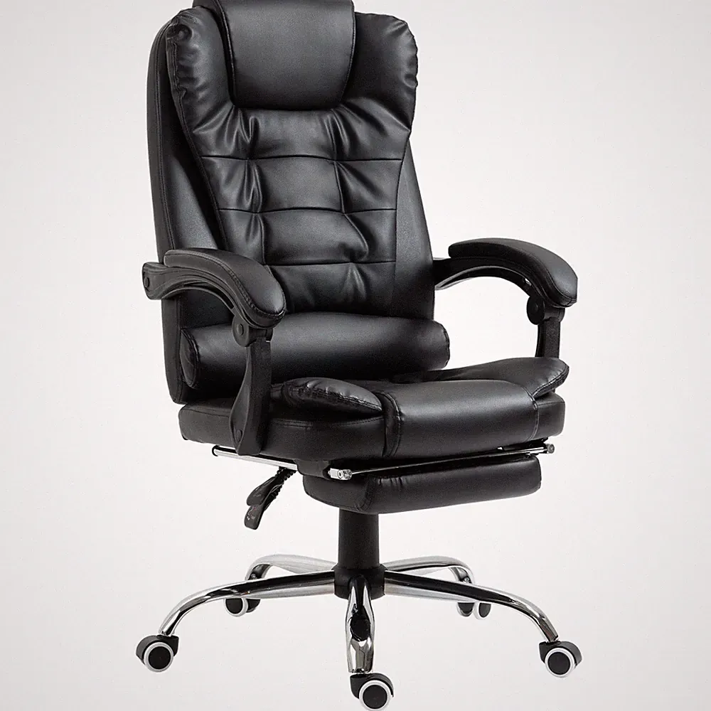 Hochlehner Relaxstuhl Bürostuhl PU Leder Exec Drehstuhl Computerstuhl Schwarz