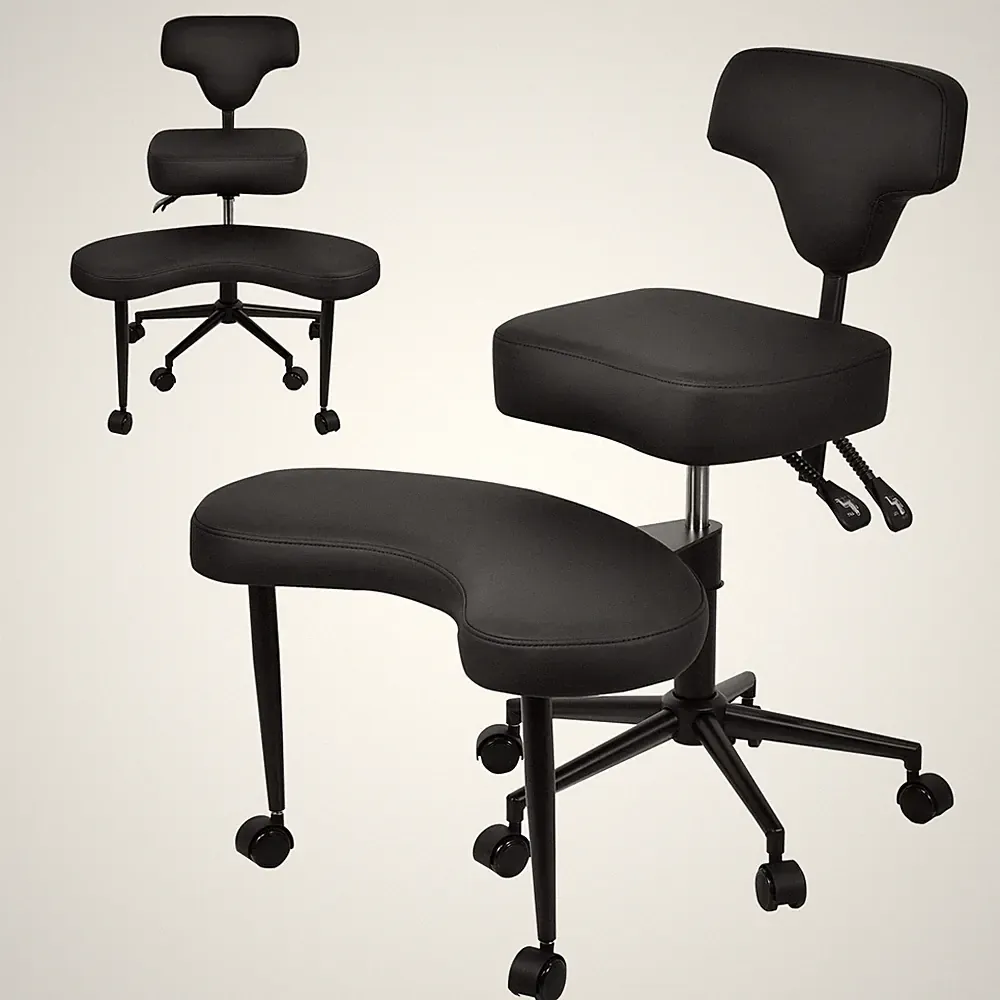 Höhenverstellbarer ADHS-Meditationsstuhl mit Rückenstütze, Ergonomischer Kniestu