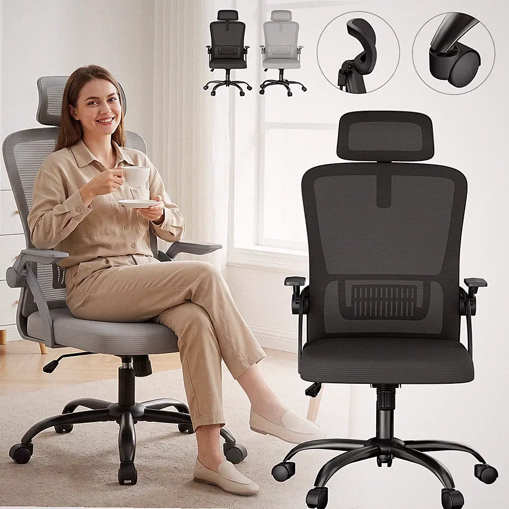 Höhenverstellbarer ergonomischer Computerstuhl Bürostuhl bis 120 kg Traglast
