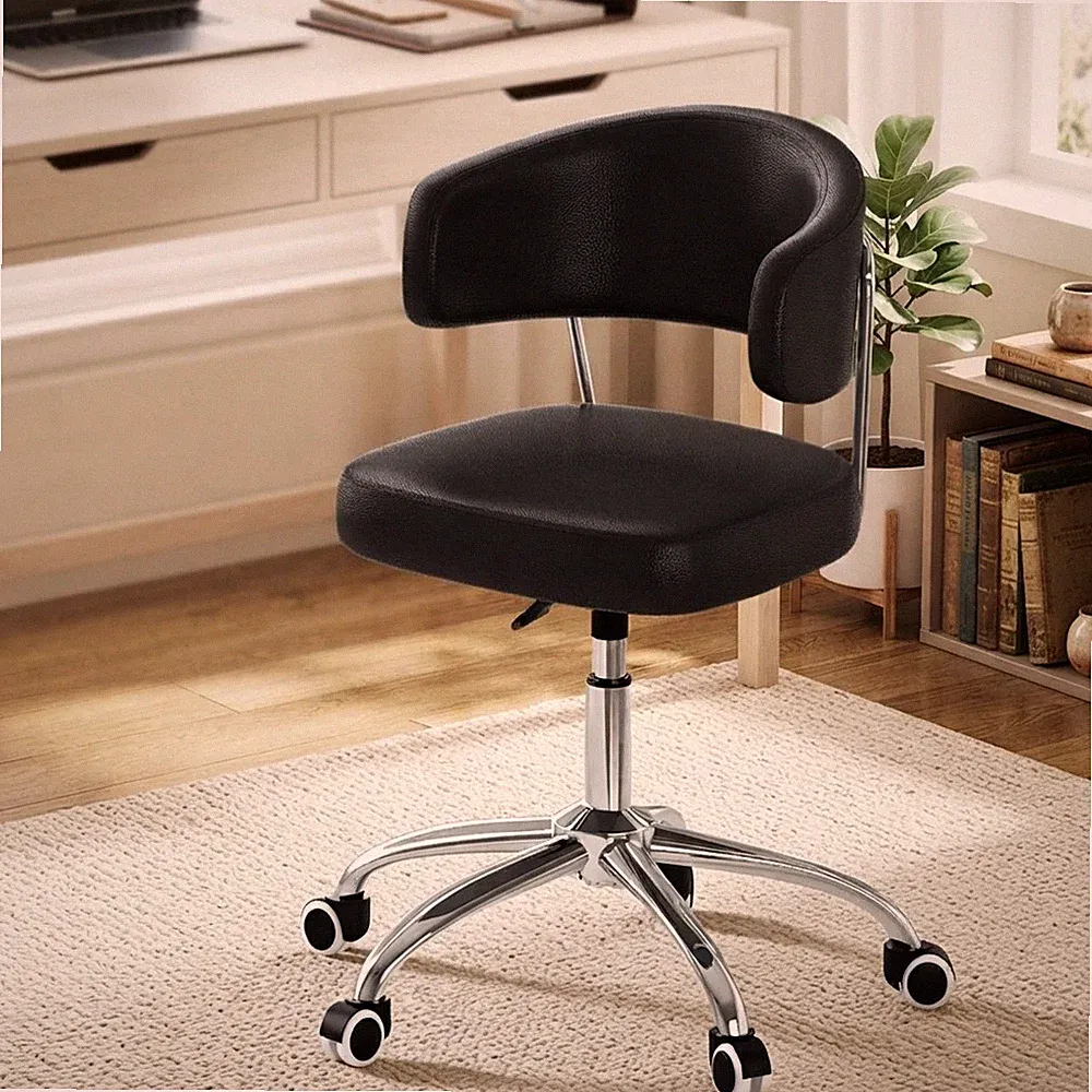 Höhenverstellbarer Kunstleder Bürostuhl - Ideal für Haus & Schönheitssalons