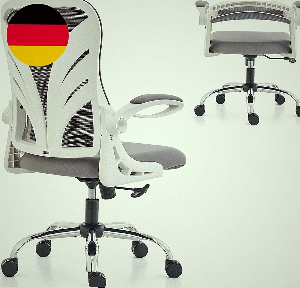 HOLLUDLE Ergonomischer Bürostuhl Mit Klappbarer Rückenlehne, Schreibtischstuhl M
