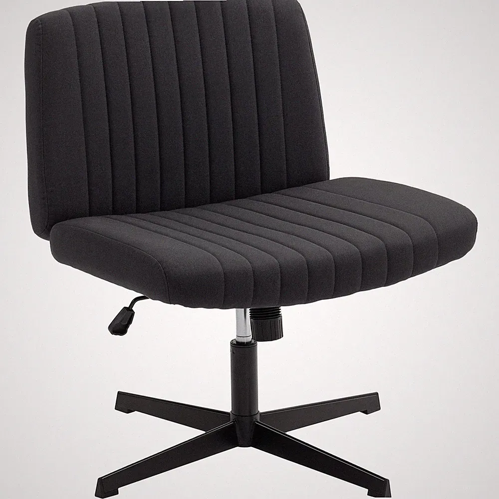 HOMCOM Bürostuhl Leinen Criss Cross Legged mit Kippfunktion generalüberholt