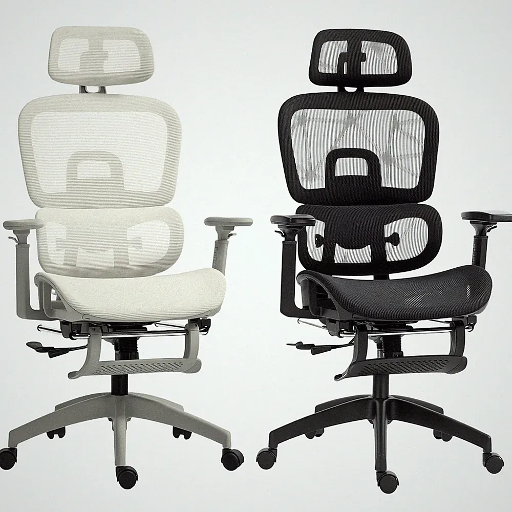 HOMCOM Bürostuhl mit Wippfunktion Liegefunktion Ergonomisch Höhenverstellbar