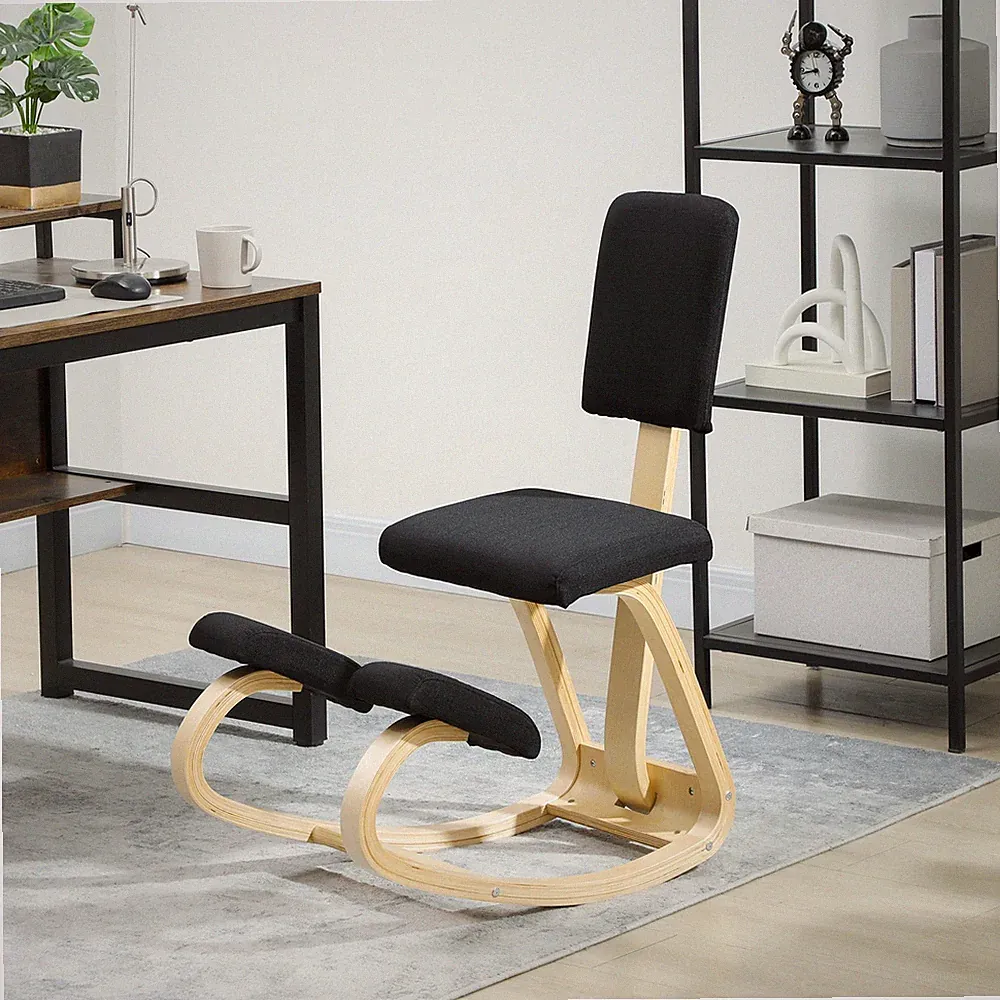 HOMCOM Ergonomischer Kniestuhl, Kniehocker Gesundheitsstuhl für Zuhause, Büro