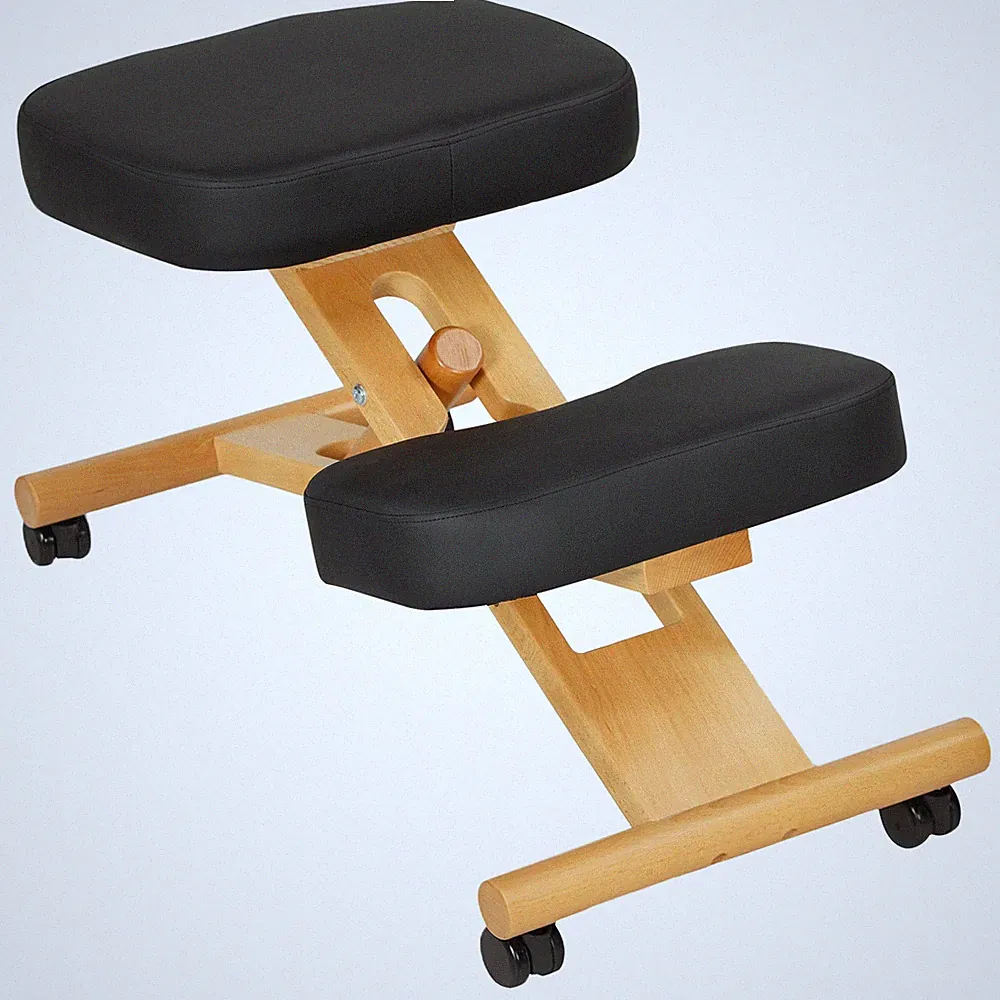 HOMCOM Kniestuhl Ergonomischer Kniehocker mit Rollen für Zuhause und Büro