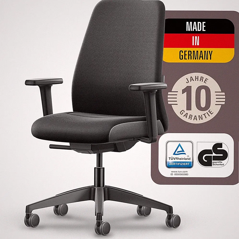 Interstuhl Style Soft Ergonomischer Bürostuhl – Gepolsterter Schreibtischstuhl M