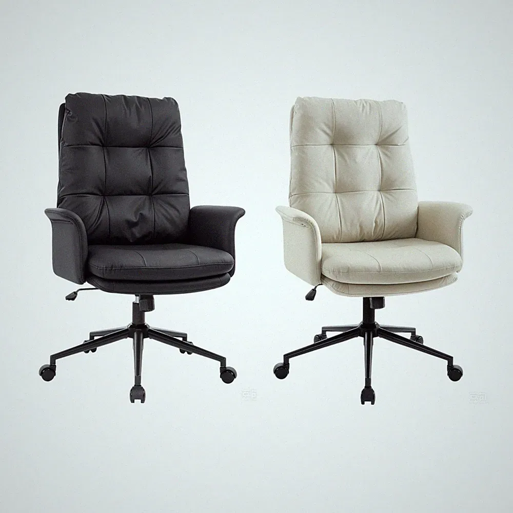 IWMH Chefsessel, Ergonomisch Bürostuhl mit hoher Rückenlehne, PU-Leder Drehstuhl