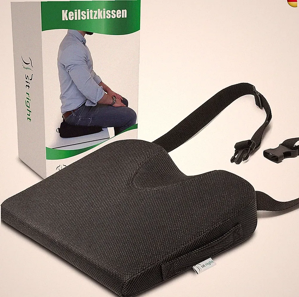 Keilkissen für Auto & Büro - Ergonomisches Sitzkissen Bürostuhl - Hart - Moderne