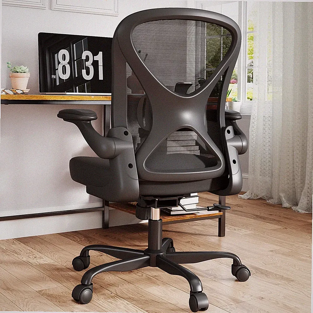 Keratee Ergonomischer Netz Bürostuhl mit Verstellbarer Lendenwirbelstütze & Klapp...