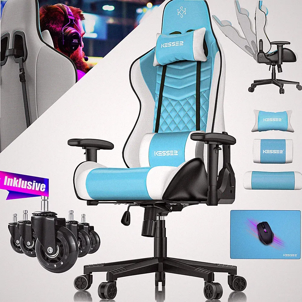 KESSER® Gaming Stuhl Ergonomisch Bürostuhl Racing Chef Sessel Schreibtischstuhl