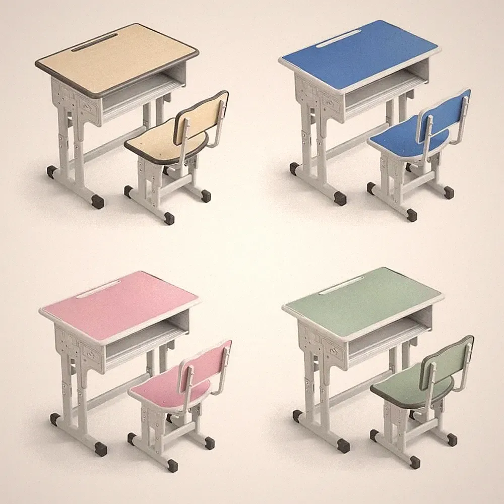 Kinderschreibtisch Set Höhenverstellbar Stuhl Ergonomisch für Kinder 3-18 Jahre