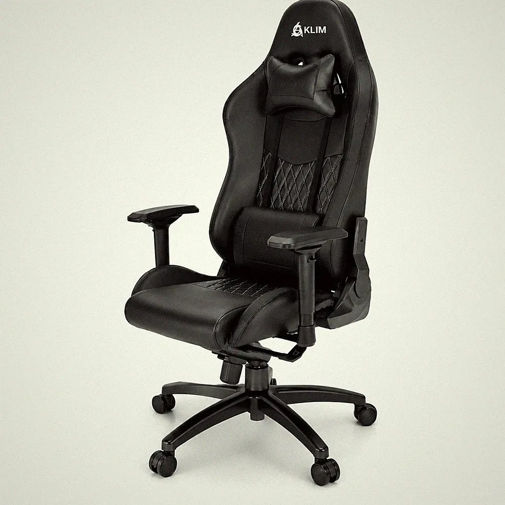 KLIM Esports Gaming Stuhl + Lenden- und Nackenstütze + BLAU