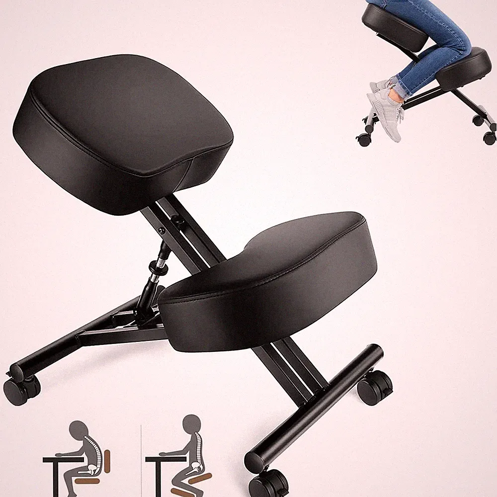 Kniestuhl Ergonomischer, Verstellbarer Kniehocker Stuhl für Büro, Metallgeste...