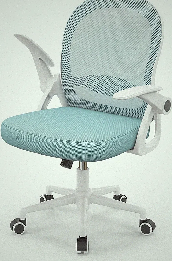 Komfortabler Computerstuhl, 360° Drehstuhl für Büro, Zuhause - Ergonomisch, Blau