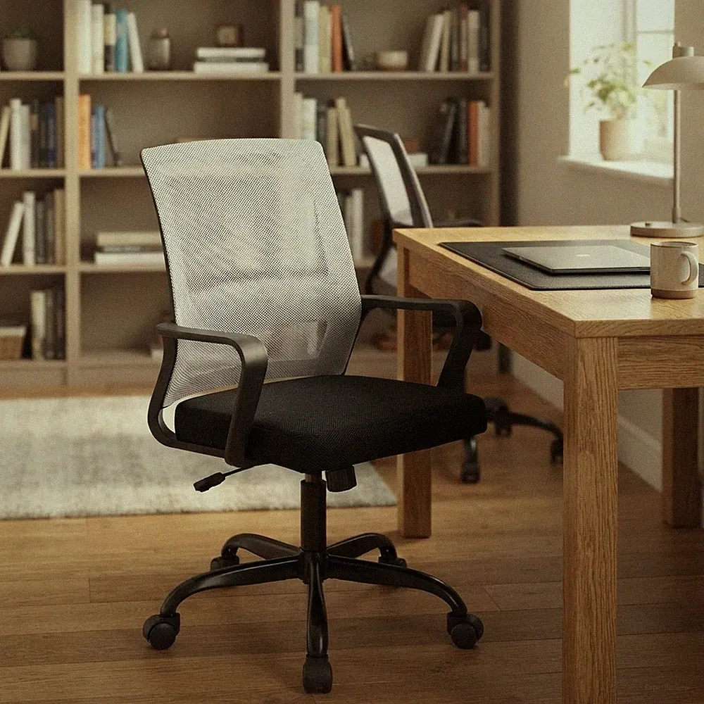 Kompakter ergonomischer Bürostuhl mit 360° Dreh- & Neigbarkeit - Ideal für Homeoffices