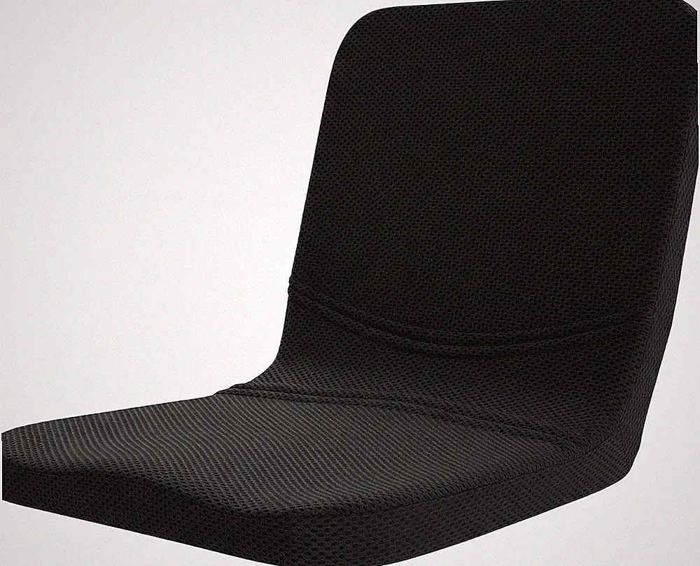 L-förmiges Sitzkissen mit Lordosenstütze Bürostuhl ergonomisch schwarz Größe L