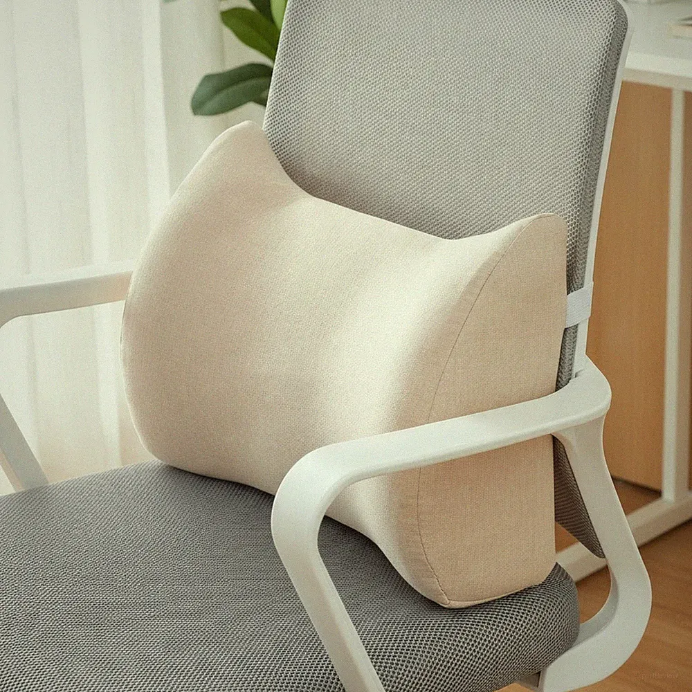 lendenwirbelstütze mit gurt ergonomisch lendenkissen komfortabel für bürostuhl