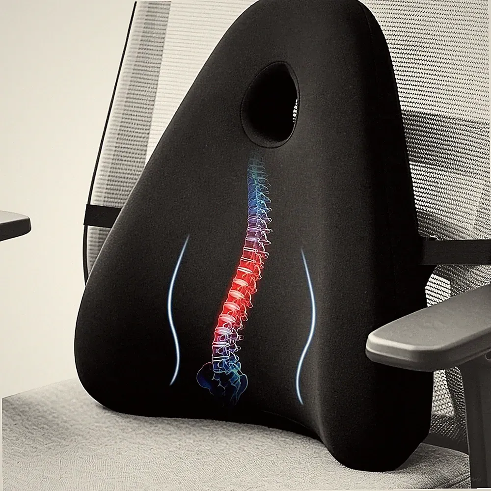 Lendenwirbelstützkissen für Bürostuhl, ergonomisches Memory Foam Rückenkissen