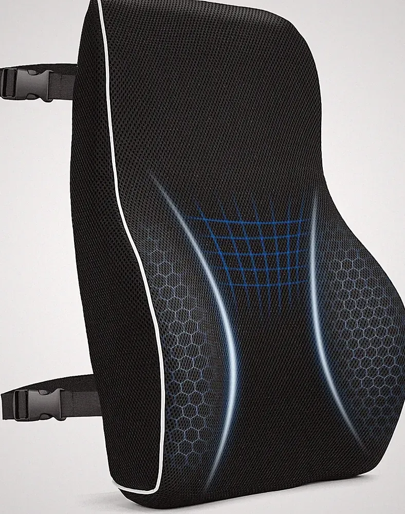 Lendenwirbelstützkissen Memory Foam Rückenkissen für Bürostuhl, ergonomisch