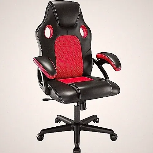 Luxuriöser lila Gaming Bürostuhl mit Netzeinsätzen & verstellbaren Funktionen