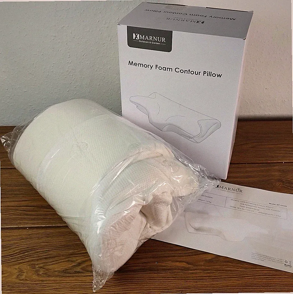 MARNUR Memory Foam Druckentlastungskissen ergonomisch weiß MF-KH339