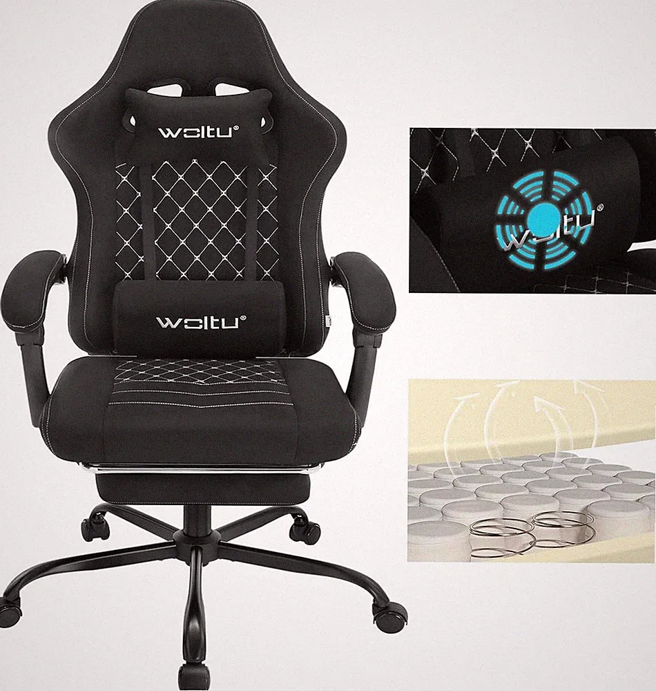 Massagegerät Ergonomischer Gaming Stuhl Schreibtischstuhl Computerstuhl 150KG DE