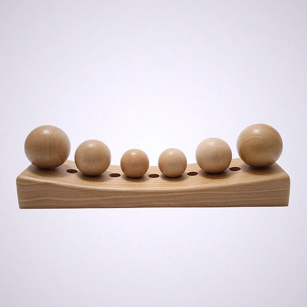 Massagekissen aus Holz ergonomisch Rückenstrecker manuell für Zuhause, Bürostuhl