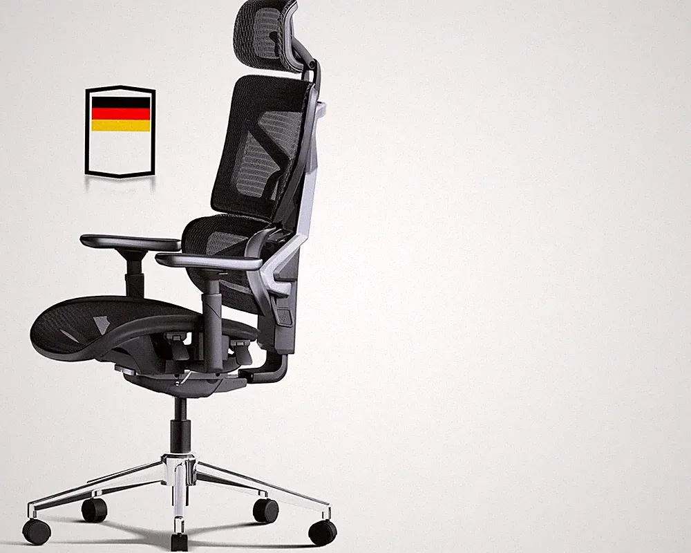 MELOKEA Bürostuhl 200KG Ergonomisch 7P mit 3D-Kopfstütze & Rückenlehne